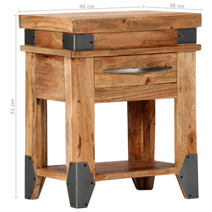 Bedside Cabinet 40x30x51 cm Solid Acacia Wood