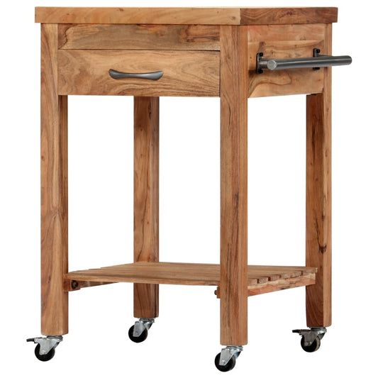 Kitchen Trolley 58x58x89 cm Solid Acacia Wood