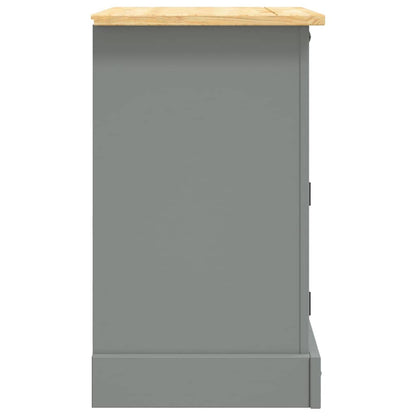 Bedside Cabinet Mexican Pine Corona Range Grey 53x39x66 cm