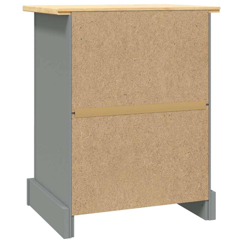 Bedside Cabinet Mexican Pine Corona Range Grey 53x39x66 cm