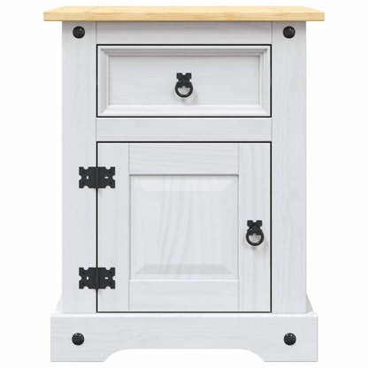 Bedside Cabinet Mexican Pine Corona Range White 53x39x66 cm