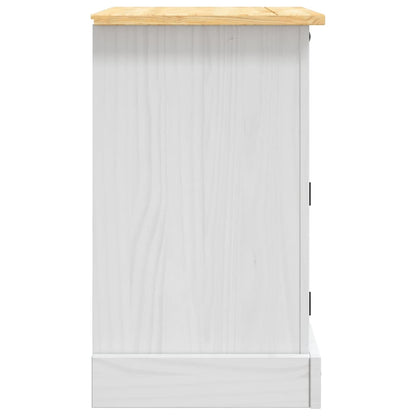 Bedside Cabinet Mexican Pine Corona Range White 53x39x66 cm