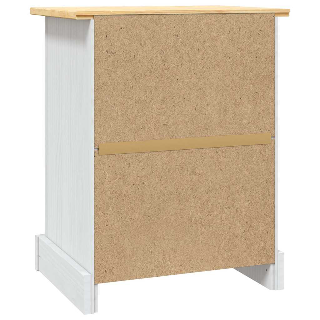 Bedside Cabinet Mexican Pine Corona Range White 53x39x66 cm