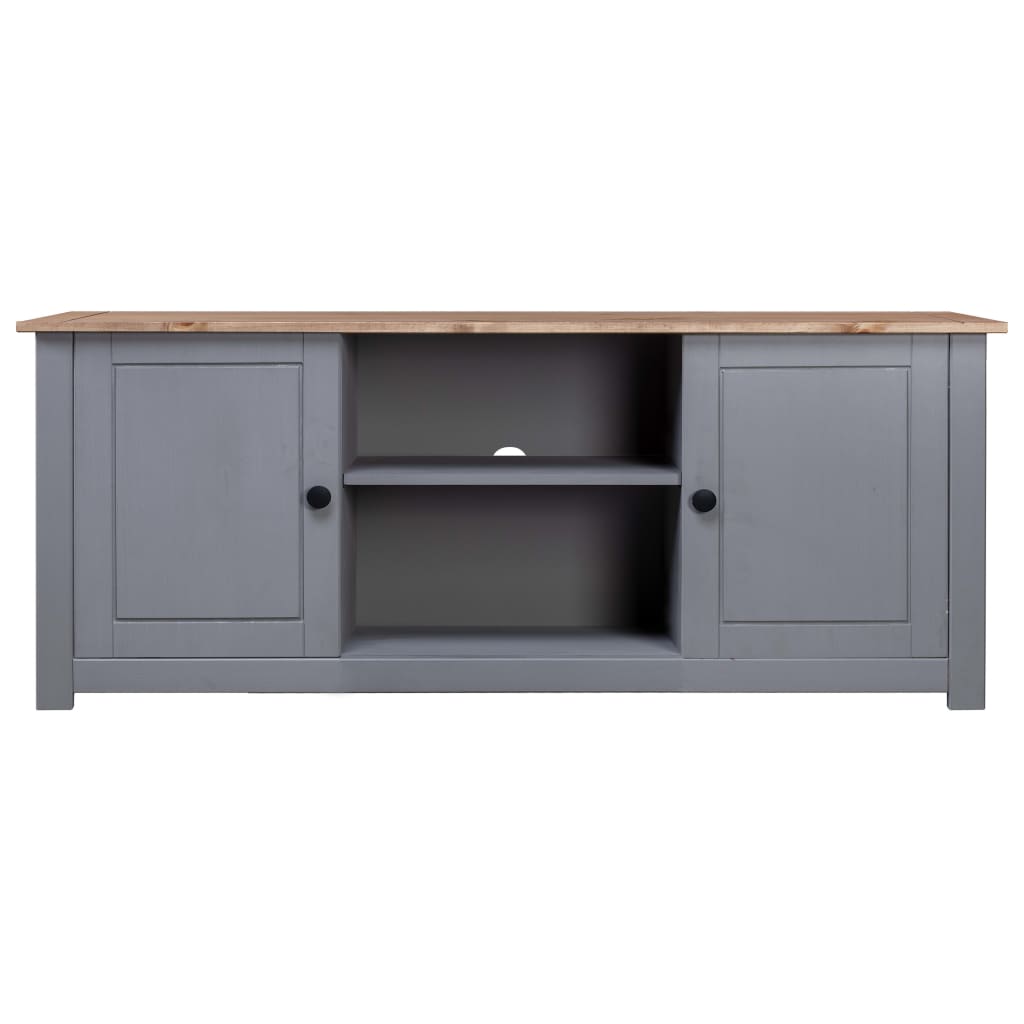 TV Cabinet Grey 120x40x50 cm Solid Pine Wood Panama Range