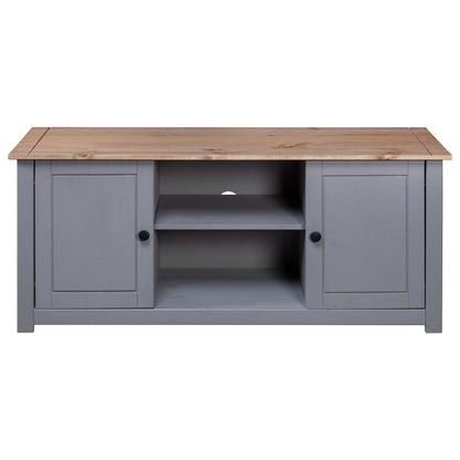 TV Cabinet Grey 120x40x50 cm Solid Pine Wood Panama Range