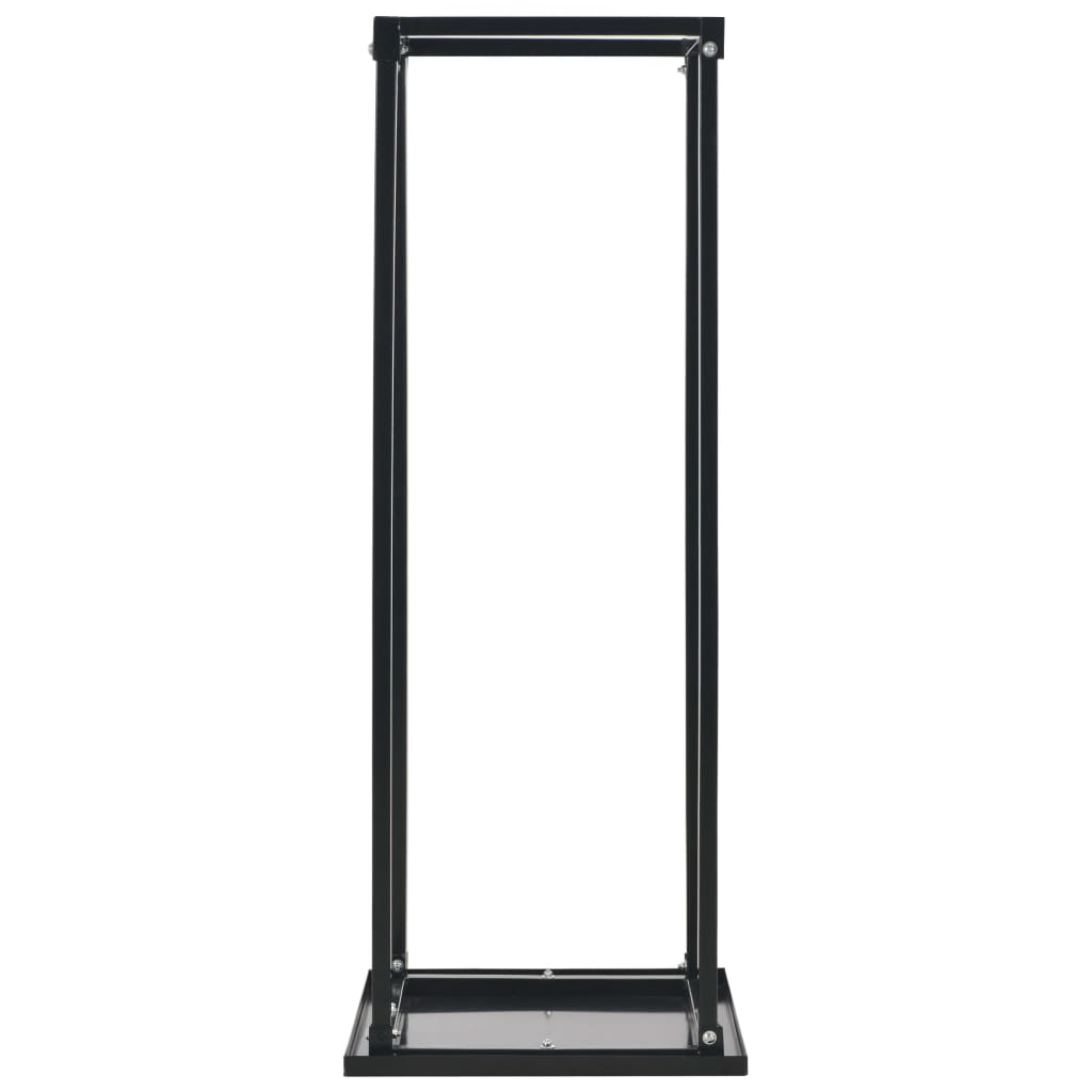 Firewood Rack with Base Black 37x37x113 cm Steel