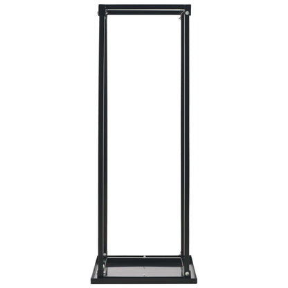 Firewood Rack with Base Black 37x37x113 cm Steel