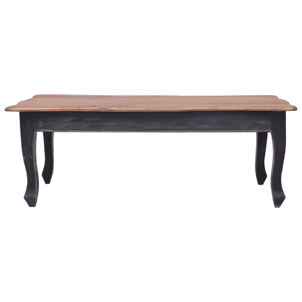 Coffee Table Black 120x60x45 cm Solid Mahogany Wood