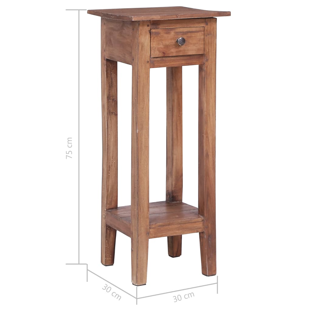 Plant Stand 30x30x75 cm Solid Reclaimed Wood