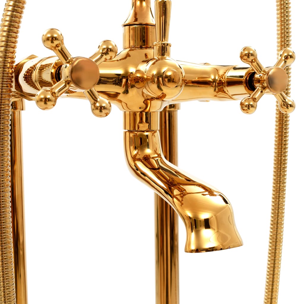 Freestanding Bathtub Faucet Stainless Steel 99.5 cm Gold