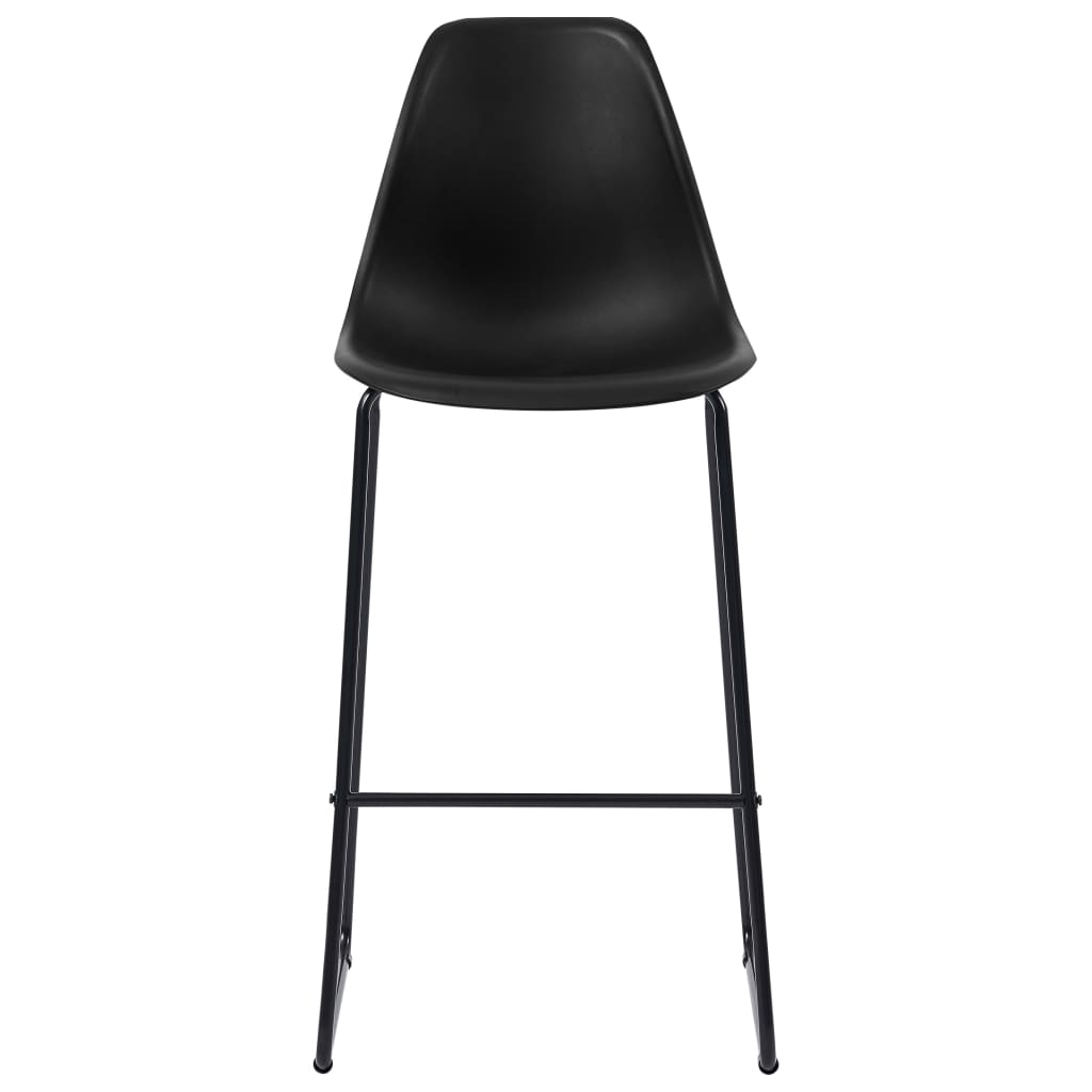 Bar Chairs 2 pcs Black Plastic