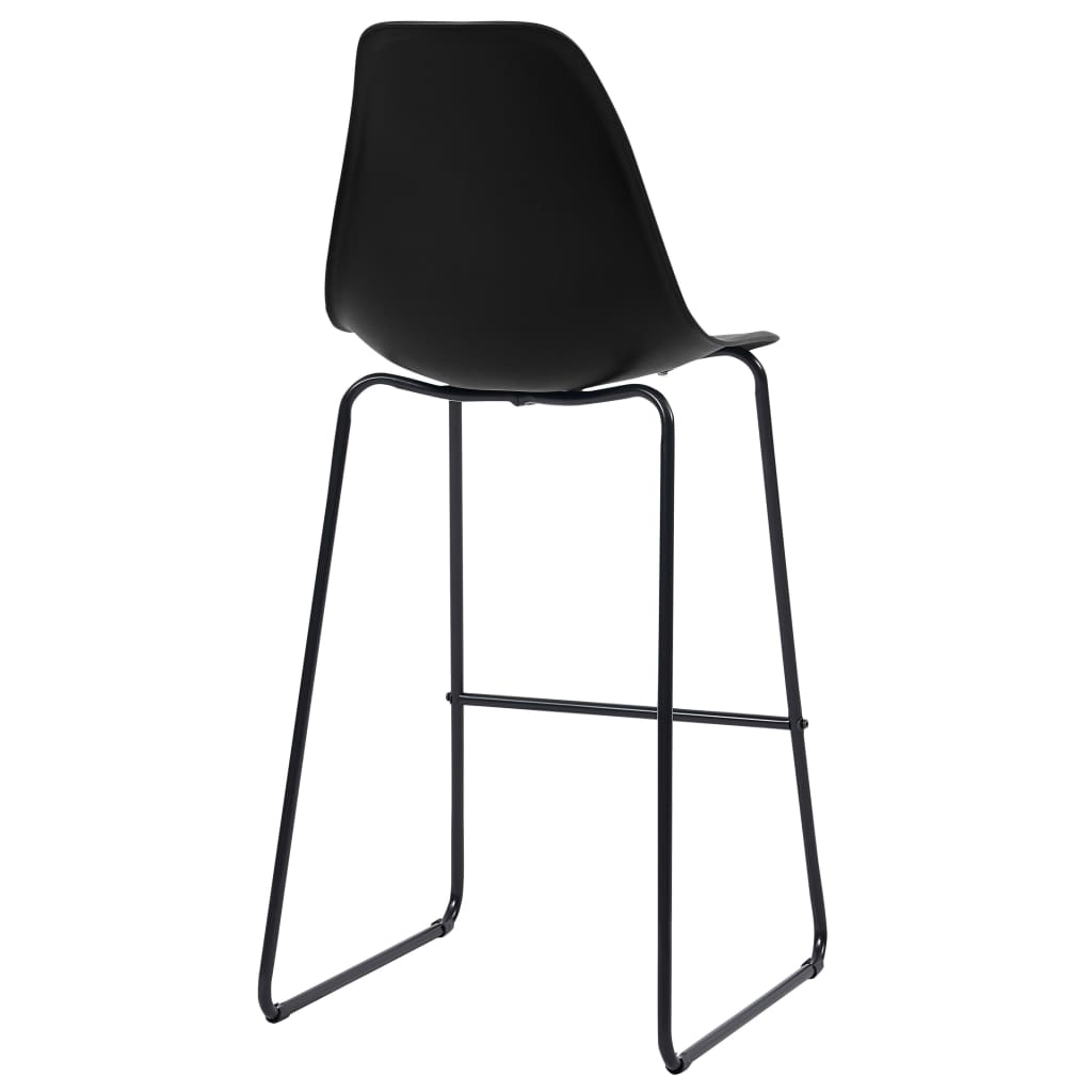 Bar Chairs 2 pcs Black Plastic