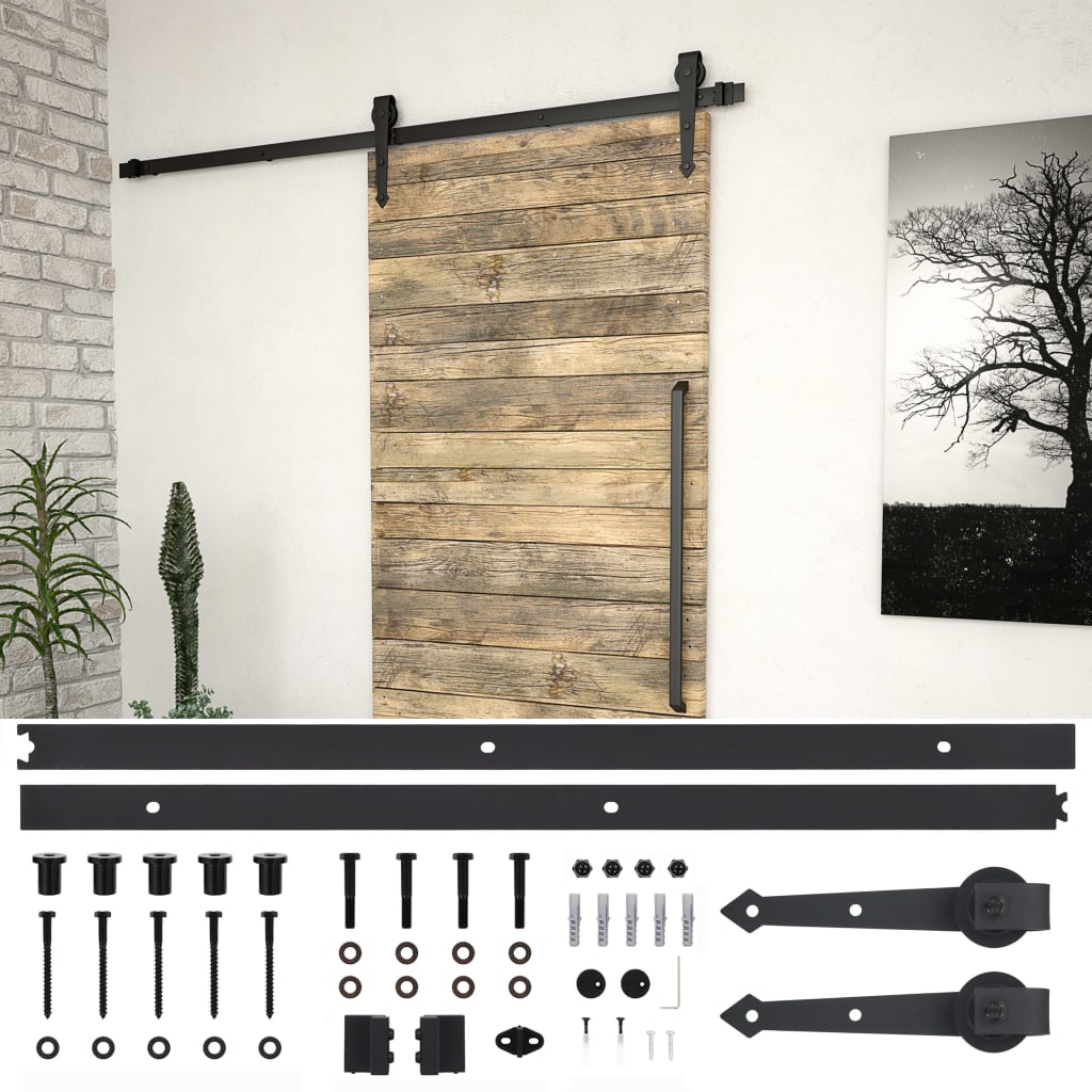 Sliding Door SKIEN Hardware Kit 200 cm Steel Black