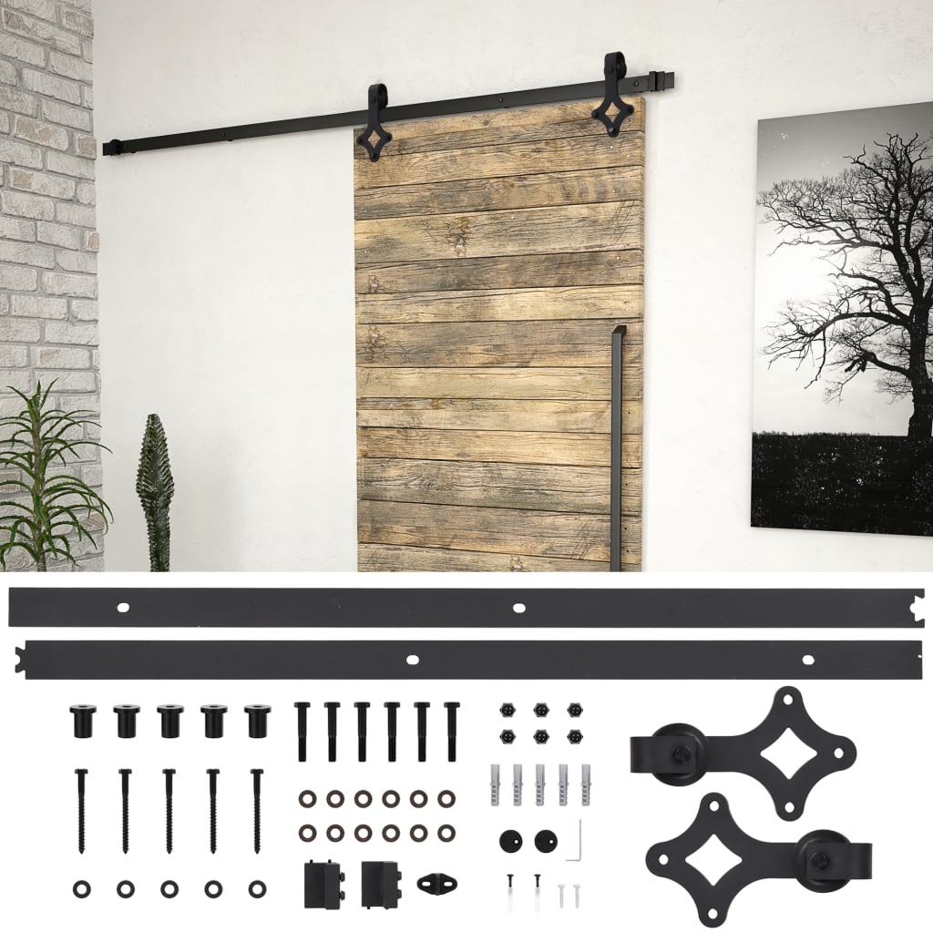 Sliding Door SKIEN Hardware Kit 200 cm Steel Black