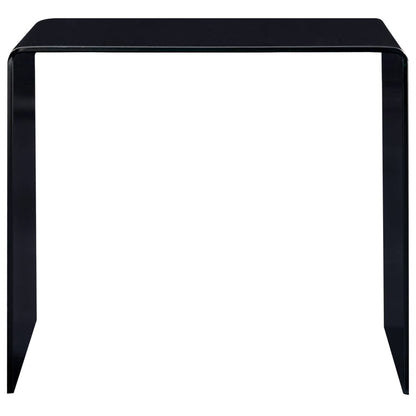 Coffee Table Black 50x50x45 cm Tempered Glass