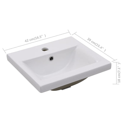 Built-in Basin 42x39x18 cm Ceramic White