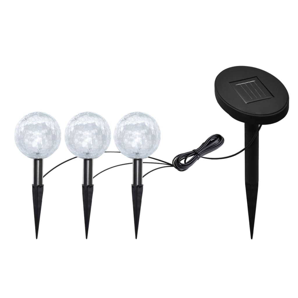 Garden Lights 6 pcs LED with Spike Anchors & Solar Panels