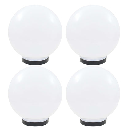 LED Bowl Lamps 4 pcs Spherical 25 cm PMMA