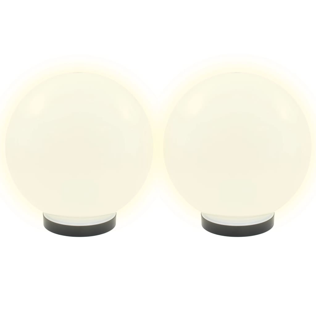 LED Bowl Lamps 4 pcs Spherical 25 cm PMMA