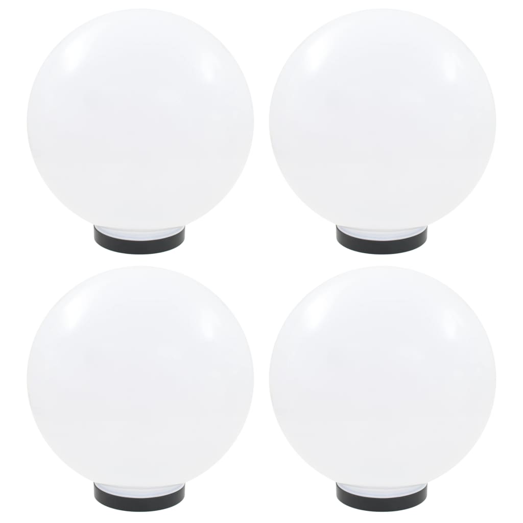 LED Bowl Lamps 4 pcs Spherical 30 cm PMMA