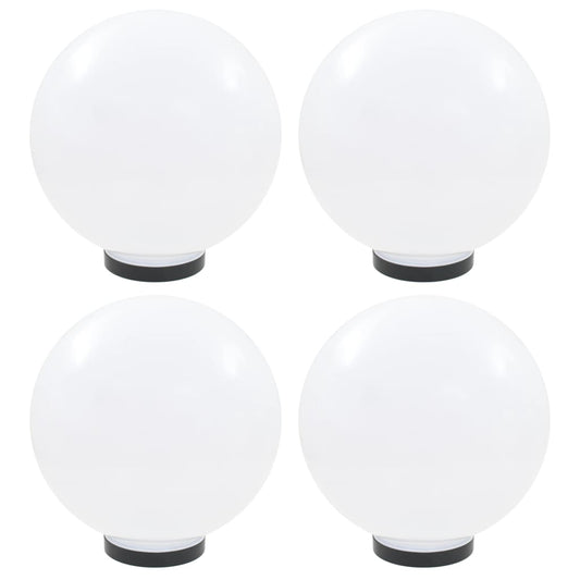 LED Bowl Lamps 4 pcs Spherical 30 cm PMMA