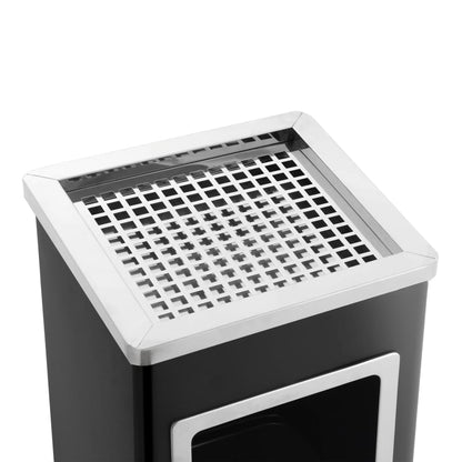 Ashtray Dustbin Hotel 36 L Steel Black