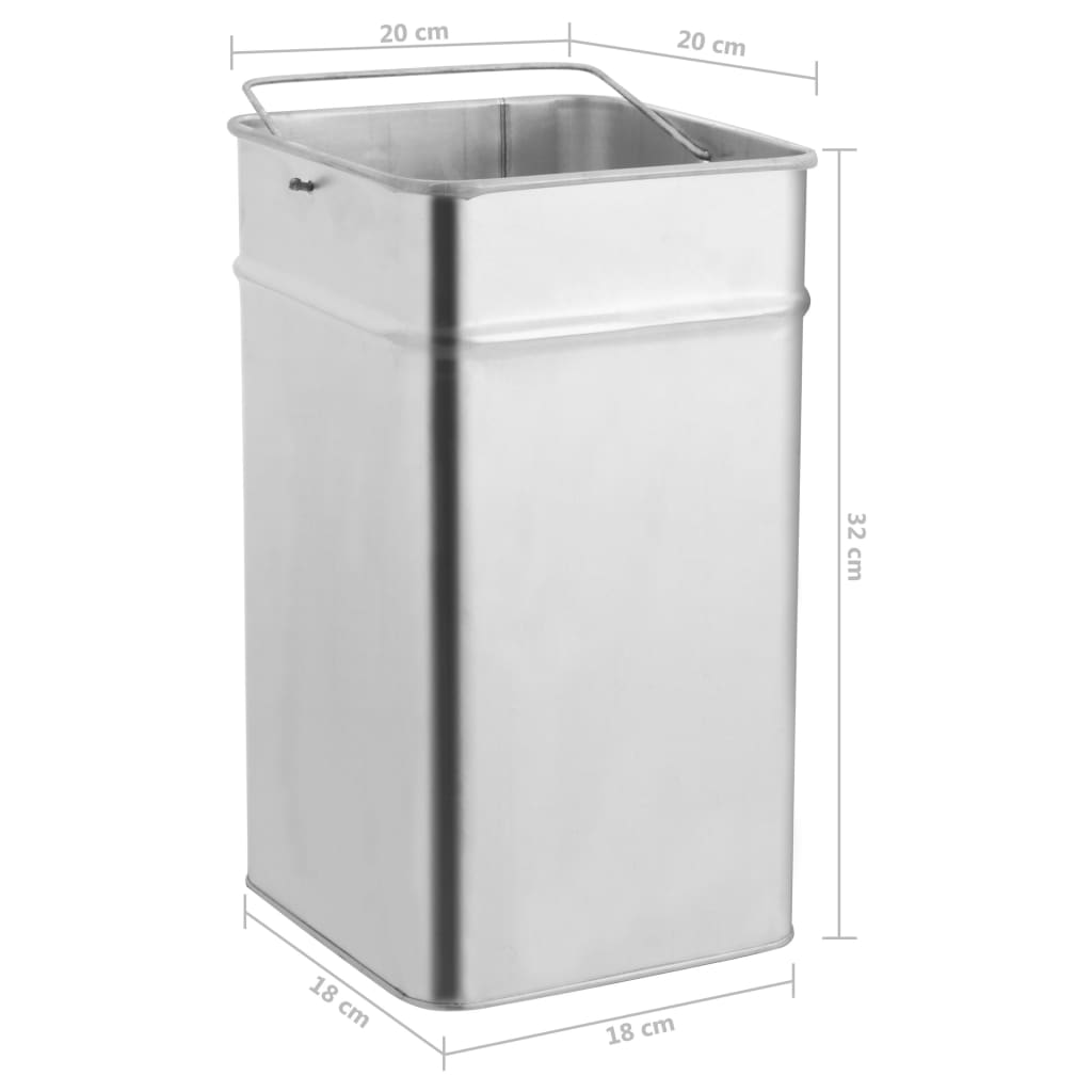 Ashtray Dustbin Hotel 36 L Steel Black