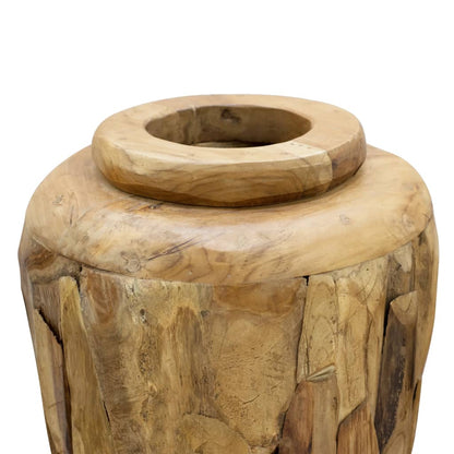 Decoration Vase 40x100 cm Solid Teak Wood