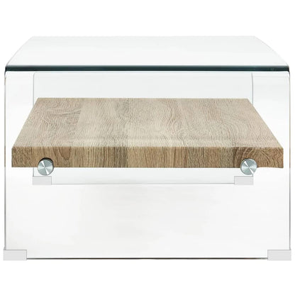 Coffee Table Clear 98x45x31 cm Tempered Glass