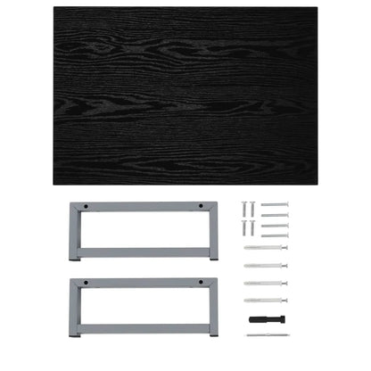 Bathroom Wall Shelf for Basin Black 60x40x16.3 cm