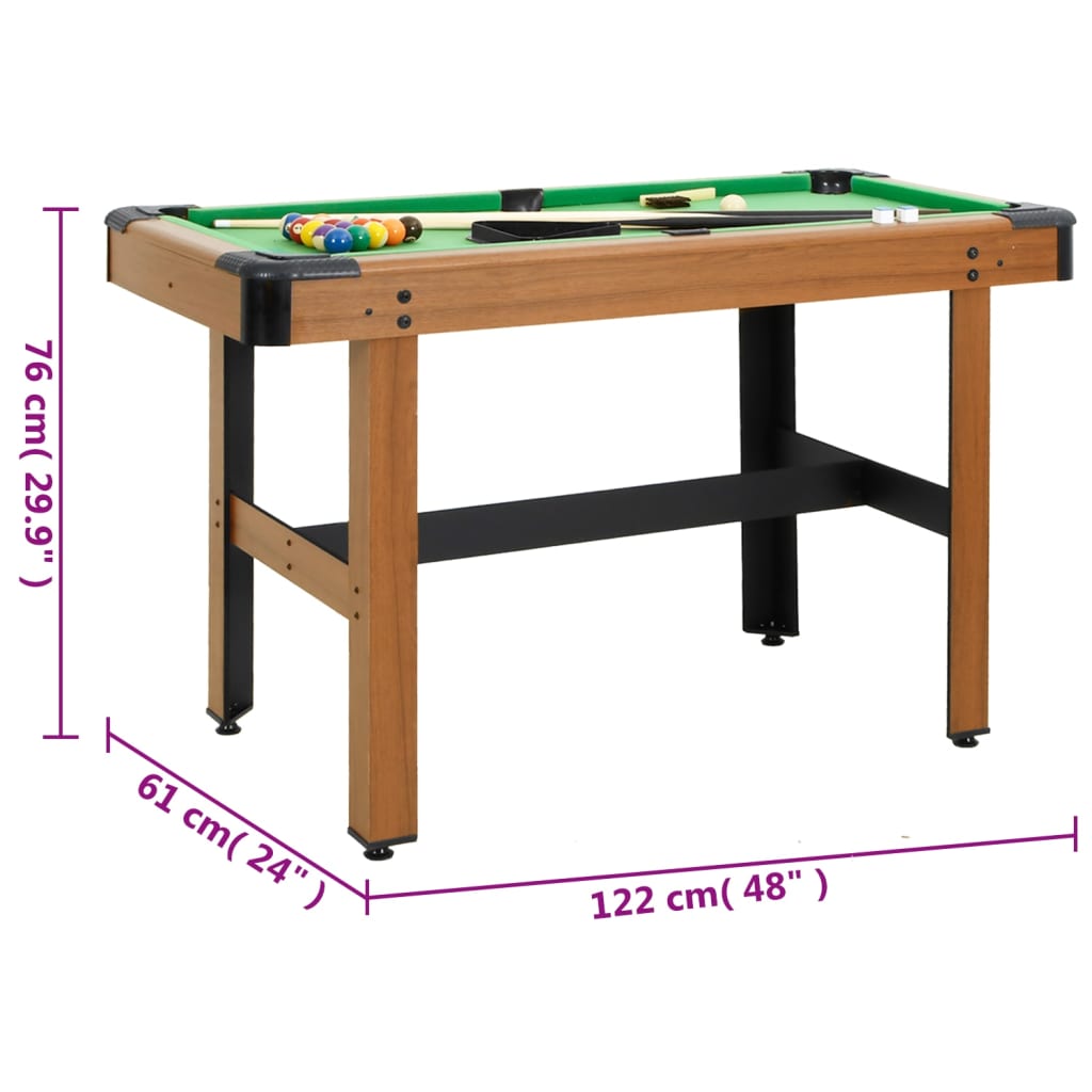 4 Feet Billiard Table 122x61x76 cm Brown