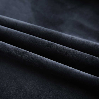 Blackout Curtains 2 pcs with Hooks Velvet Black 140x245 cm