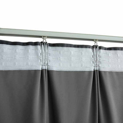 Blackout Curtains 2 pcs with Hooks Velvet Anthracite 140x175 cm