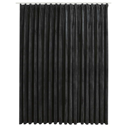 Blackout Curtain with Hooks Velvet Anthracite 290x245 cm