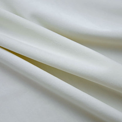 Blackout Curtain with Metal Rings Velvet Cream 290x245 cm