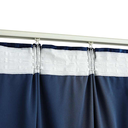 Blackout Curtains 2 pcs with Hooks Velvet Dark Blue 140x245 cm