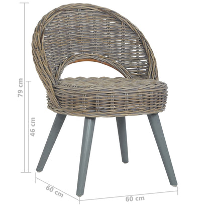 Sofa Chair Kubu Rattan Grey