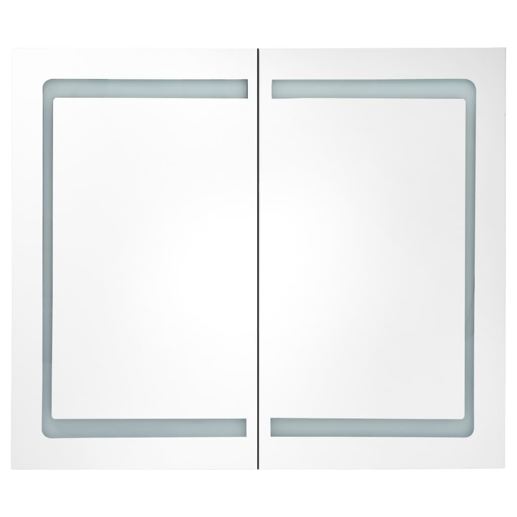 LED Bathroom Mirror Cabinet 80x12.2x68 cm