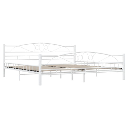 285306 vidaXL Bed Frame White Metal 200x200 cm