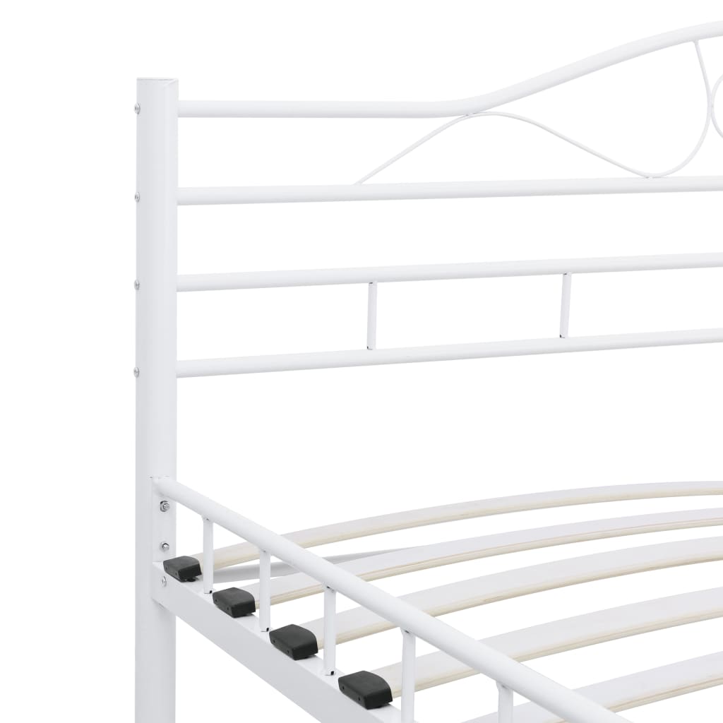 285306 vidaXL Bed Frame White Metal 200x200 cm