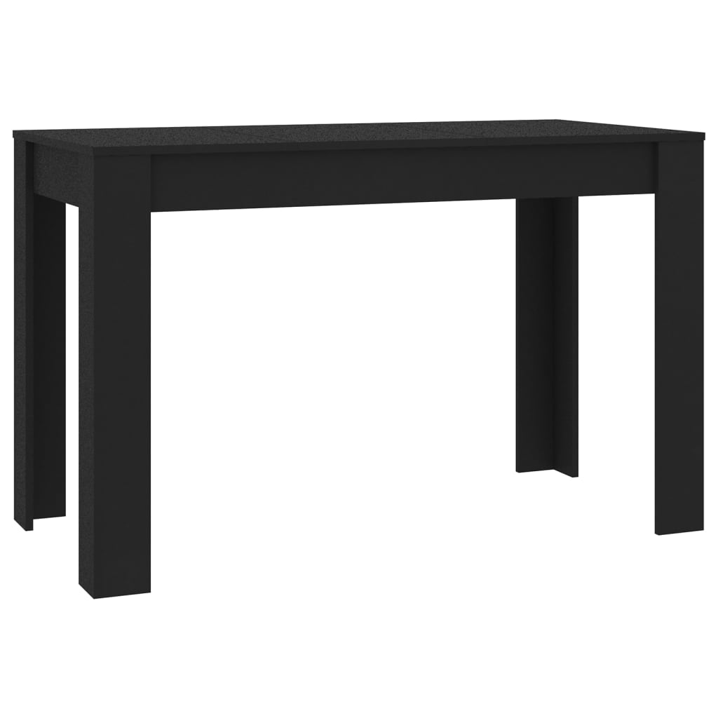 Dining Table Black 120x60x76 cm Engineered Wood