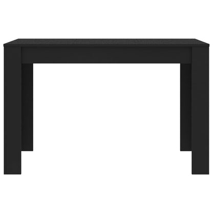 Dining Table Black 120x60x76 cm Engineered Wood