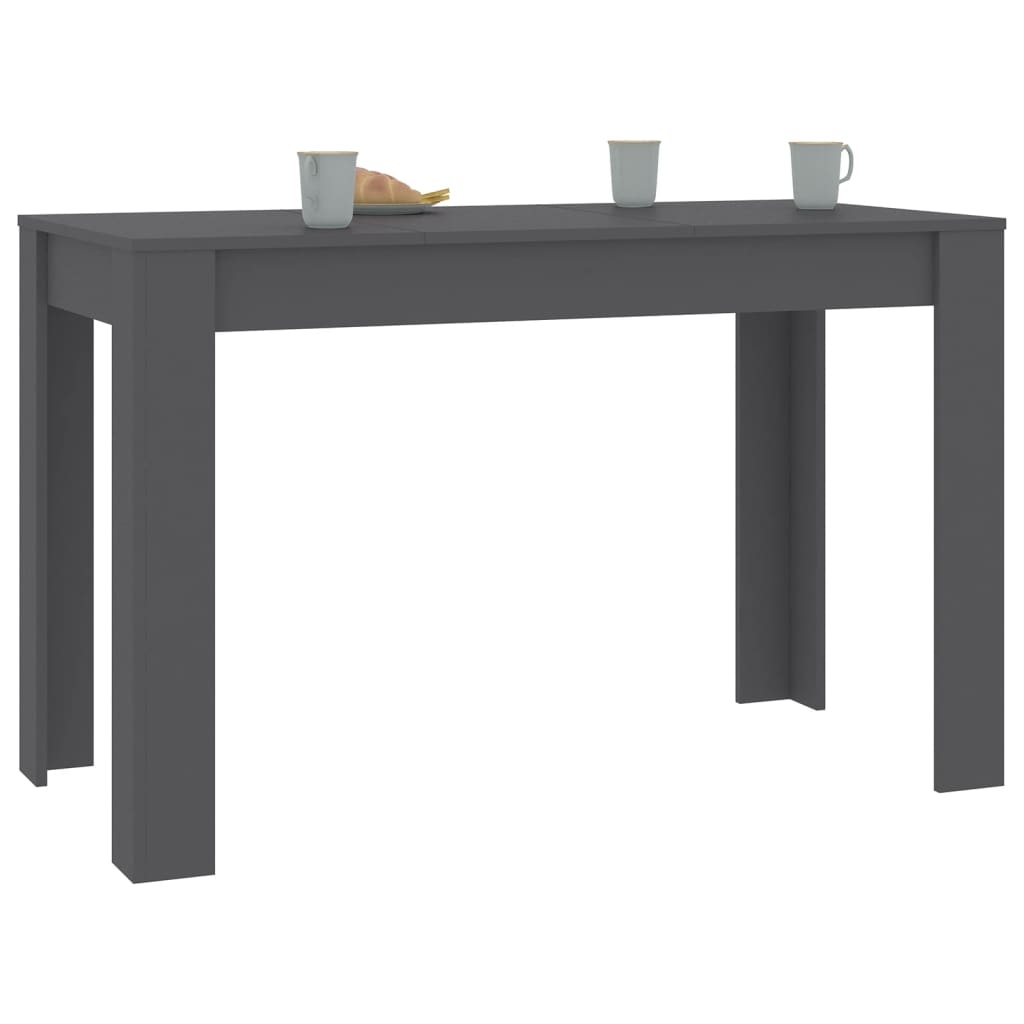 Dining Table Grey 120x60x76 cm Engineered Wood