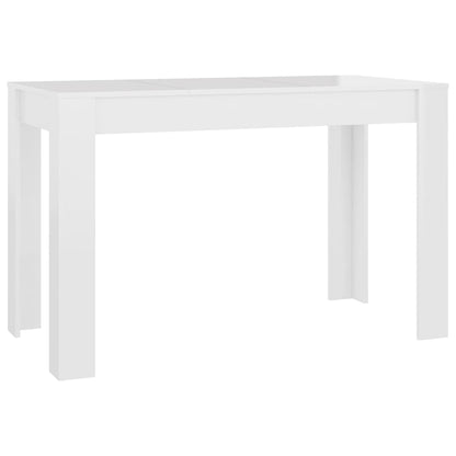 Dining Table High Gloss White 120x60x76 cm Engineered Wood