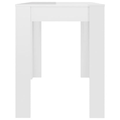 Dining Table High Gloss White 120x60x76 cm Engineered Wood