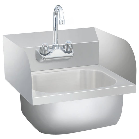 Commercial Hand Wash Sink with Faucet Stainless Steel