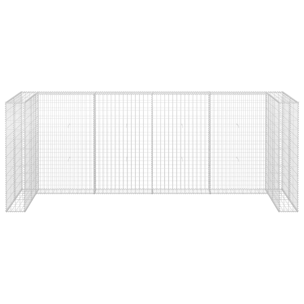 Gabion Wall for Garbage Bins Galvanised Steel 320x100x120 cm