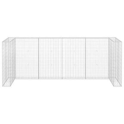 Gabion Wall for Garbage Bins Galvanised Steel 320x100x120 cm