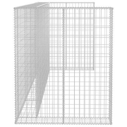 Gabion Wall for Garbage Bins Galvanised Steel 320x100x120 cm