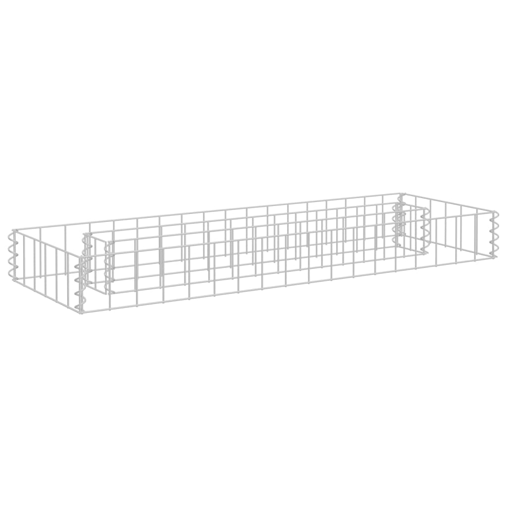 Gabion Raised Bed Galvanised Steel 90x30x10 cm